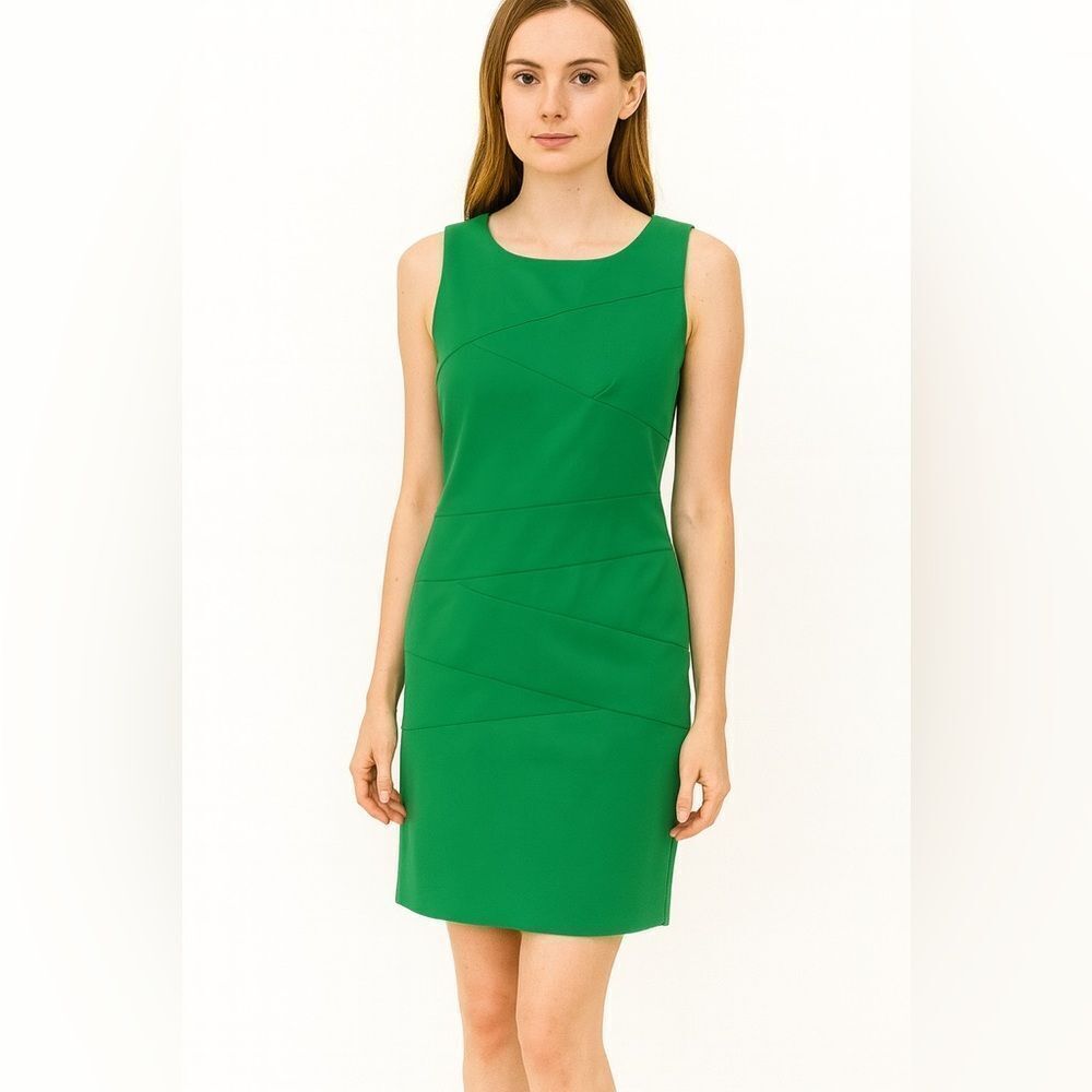 AB Studio green sheath sleeveless Dress size 8